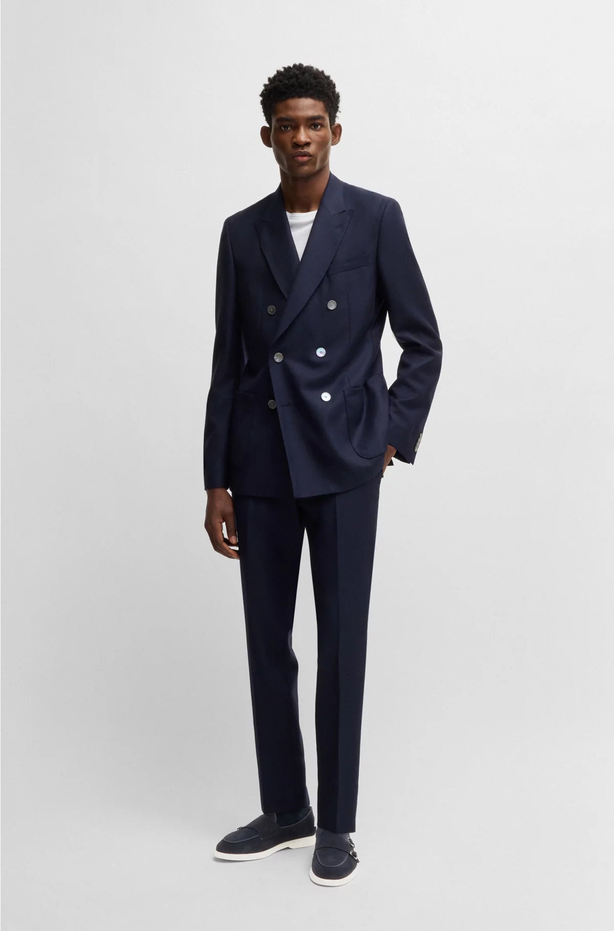 SUEDE MONK SHOE WITH CONTRAST OUTSOLE