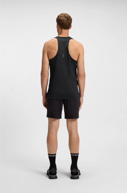 ACTIVE MESH-JERSEY TANK TOP WITH DECORATIVE REFLECTIVE DETAILS