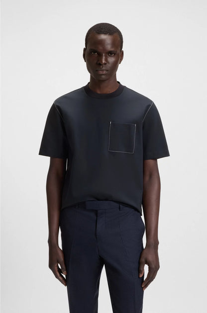 COTTON-BLEND T-SHIRT WITH POCKET DETAIL