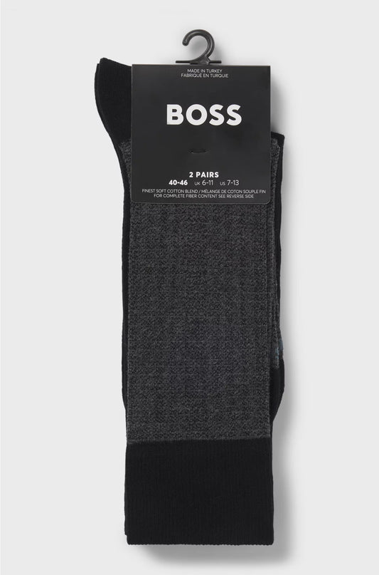 TWO-PACK OF REGULAR-LENGTH SOCKS IN A COTTON BLEND