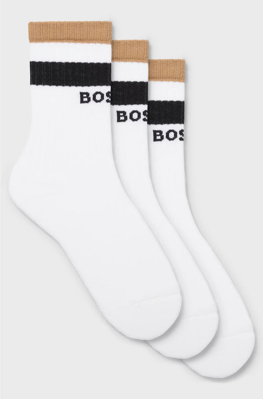 THREE-PACK OF SHORT-LENGTH SOCKS WITH SIGNATURE STRIPES