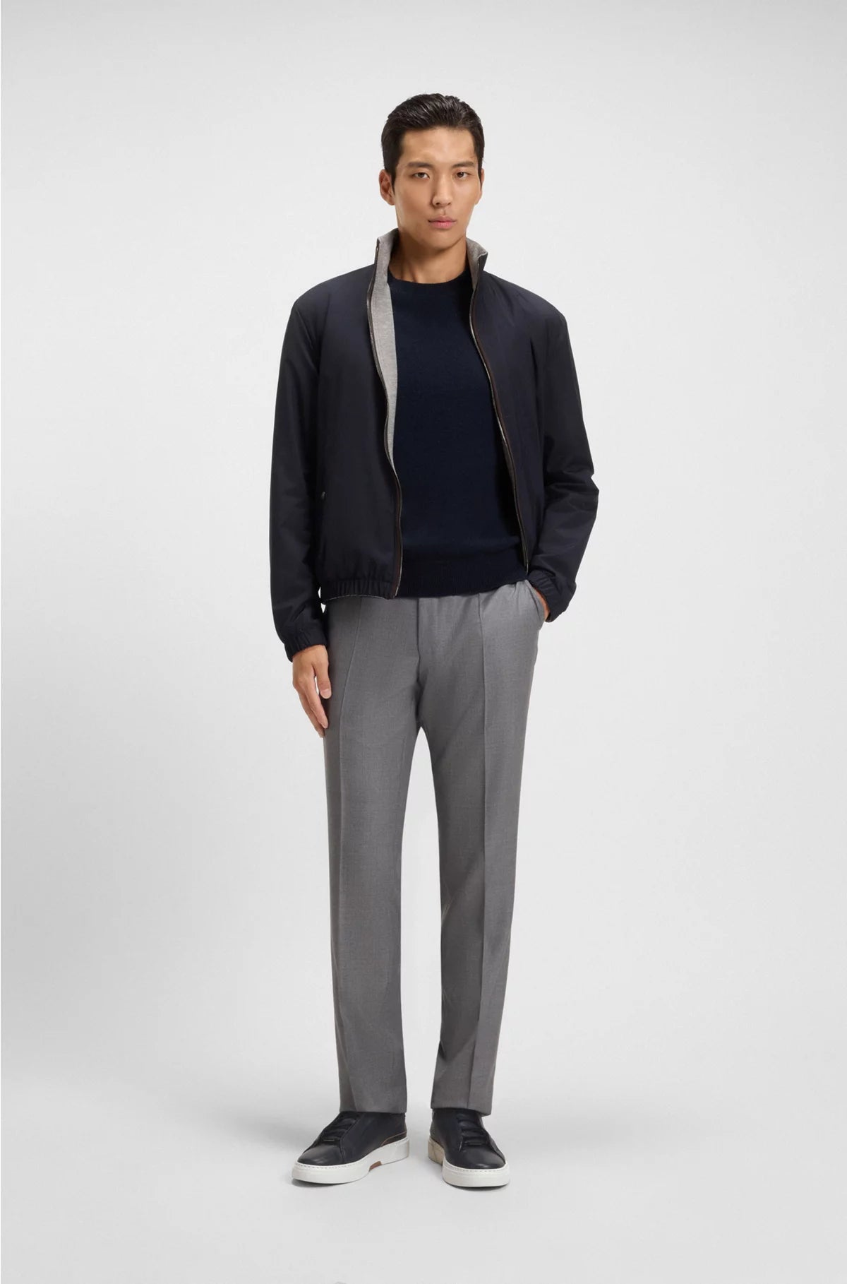 GARY TRAINERS IN GRAINED LEATHER