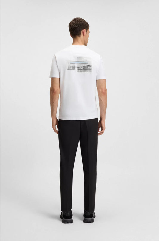 RELAXED-FIT T-SHIRT IN STRETCH COTTON WITH PHOTO PRINT