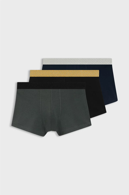 THREE-PACK OF COTTON-BLEND TRUNKS