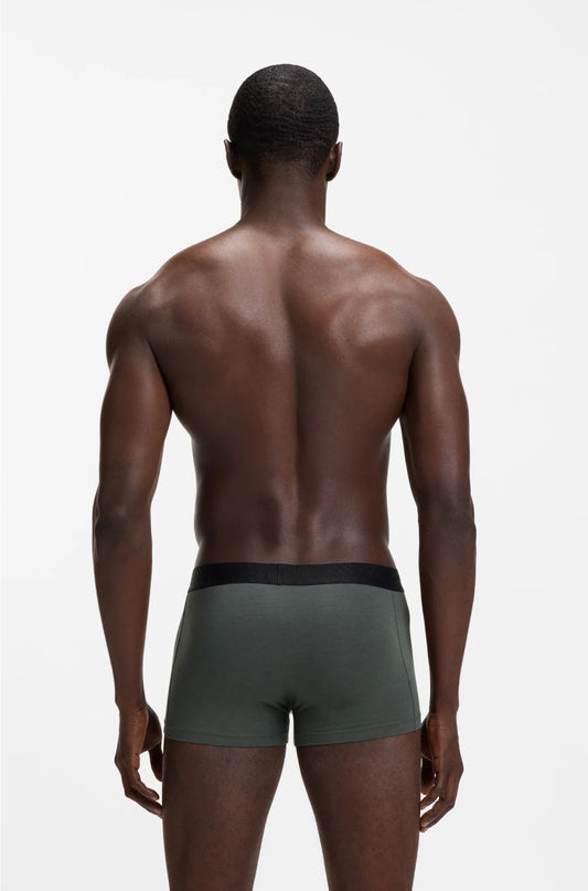 THREE-PACK OF COTTON-BLEND TRUNKS