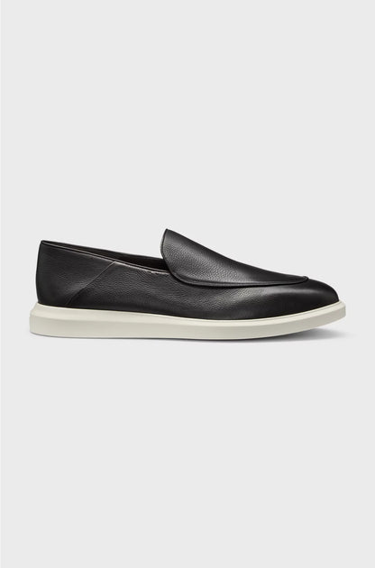LEATHER LOAFERS WITH RUBBER OUTSOLE