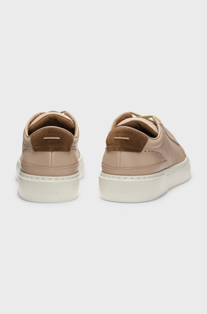 GARY LEATHER TRAINERS WITH SUEDE BACKTAB