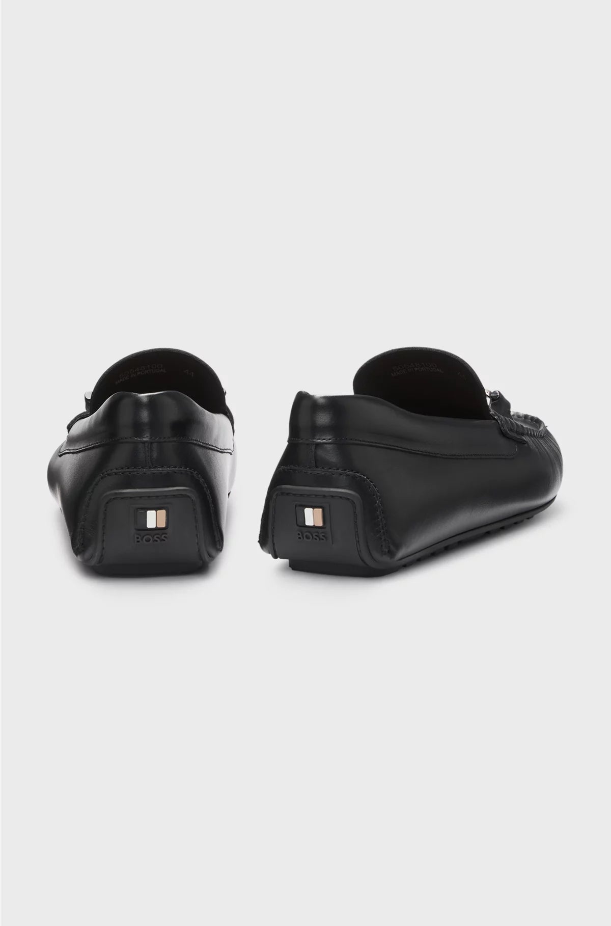 LEATHER LOAFERS WITH BRANDED HARDWARE