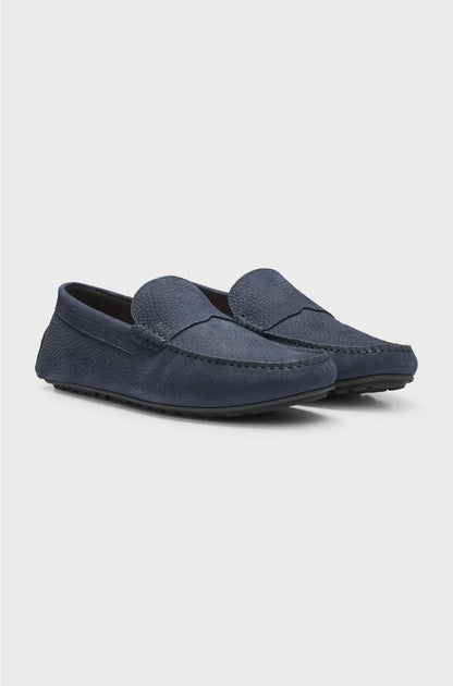 NUBUCK-LEATHER LOAFERS WITH DRIVER SOLE