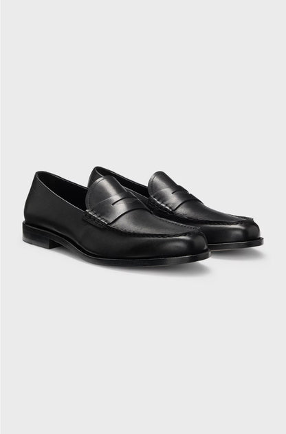 LOAFERS IN SMOOTH LEATHER WITH PENNY TRIM