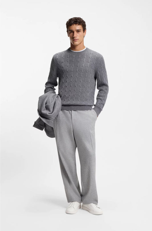 GRAINED-LEATHER TRAINERS WITH RUBBER SOLE