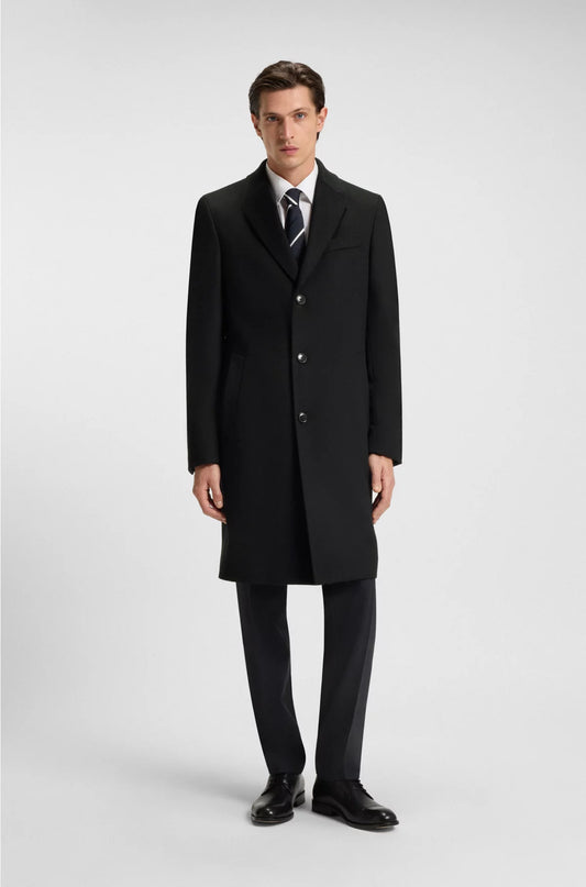 SLIM-FIT COAT IN WOOL AND CASHMERE