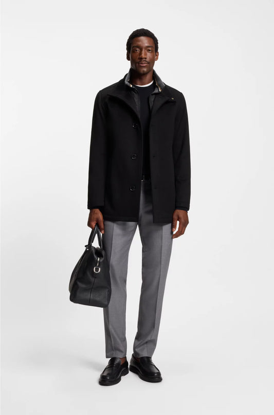 RELAXED-FIT COAT IN WOOL AND CASHMERE