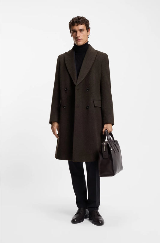 DOUBLE-BREASTED COAT IN AN ALPACA BLEND