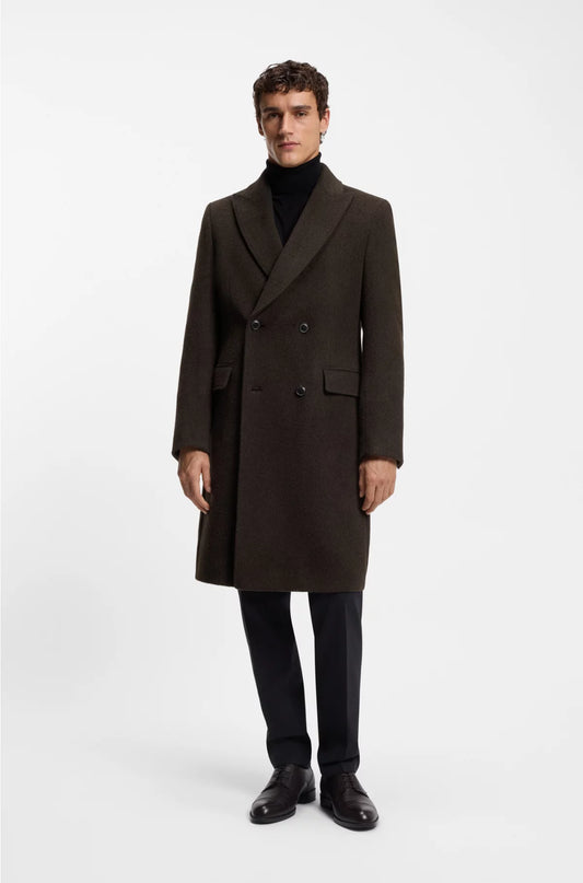 DOUBLE-BREASTED COAT IN AN ALPACA BLEND