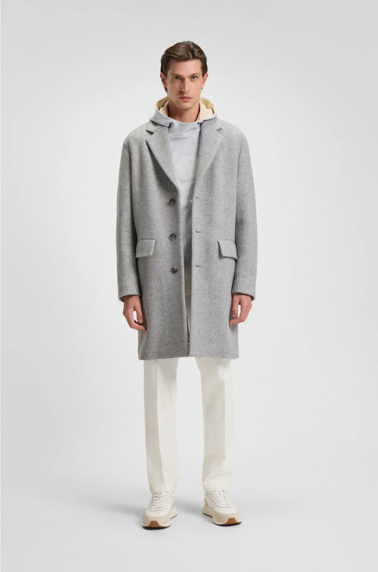 RELAXED-FIT COAT IN A WOOL BLEND
