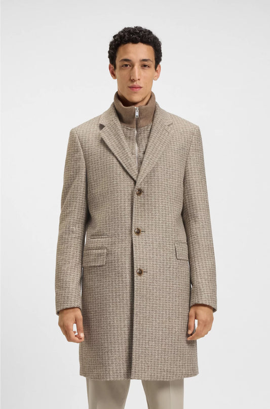SLIM-FIT COAT WITH DETACHABLE INNER