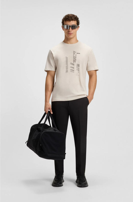 RELAXED-FIT T-SHIRT IN COTTON JERSEY WITH PRINTED ARTWORK