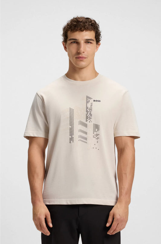 RELAXED-FIT T-SHIRT IN COTTON JERSEY WITH PRINTED ARTWORK