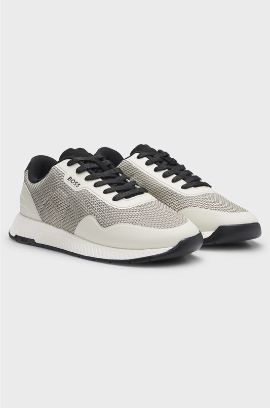 TTNM EVO MESH TRAINERS WITH FAUX-LEATHER TRIMS
