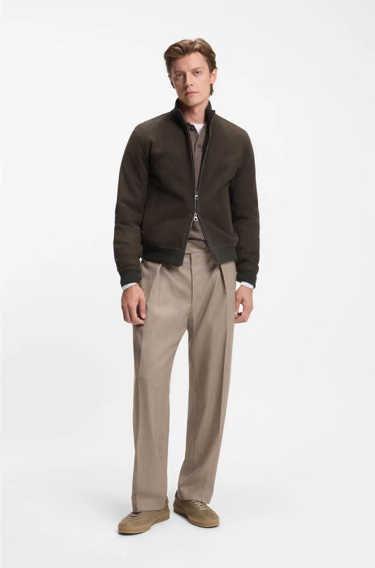 LEATHER TRAINERS WITH RUBBER SOLE