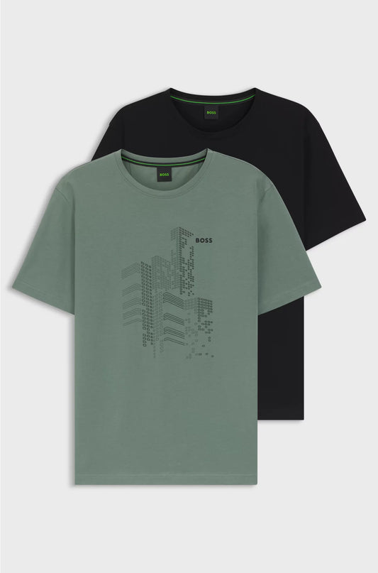 TWO-PACK OF T-SHIRTS IN STRETCH-COTTON JERSEY