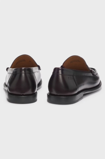 LEATHER LOAFERS WITH PENNY TRIM