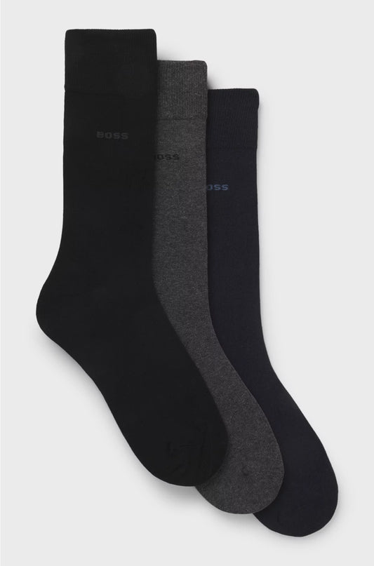 THREE-PACK OF REGULAR-LENGTH SOCKS WITH LOGOS