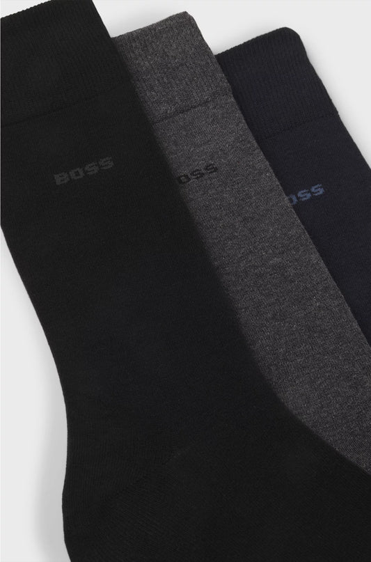 THREE-PACK OF REGULAR-LENGTH SOCKS WITH LOGOS