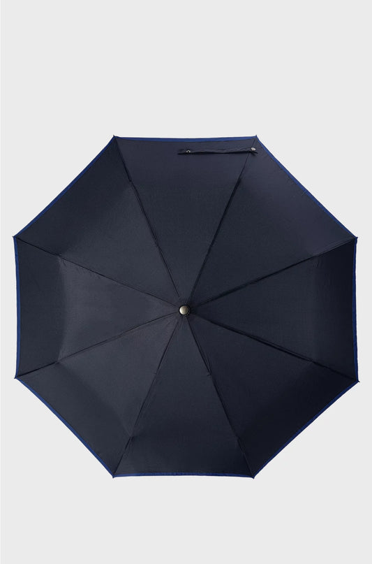 AUTOMATIC-OPENING POCKET UMBRELLA WITH BLUE CONTRAST CANOPY EDGE