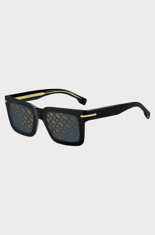 ACETATE SUNGLASSES WITH SIGNATURE HARDWARE DETAIL