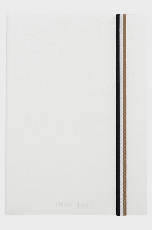 A5 NOTEBOOK IN WHITE FAUX LEATHER