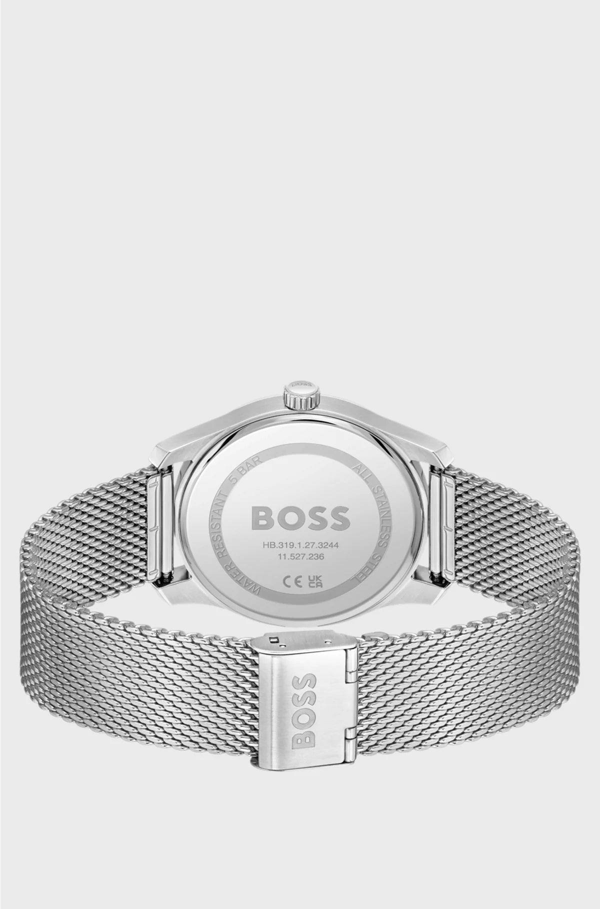 BLUE-DIAL WATCH WITH MESH BRACELET