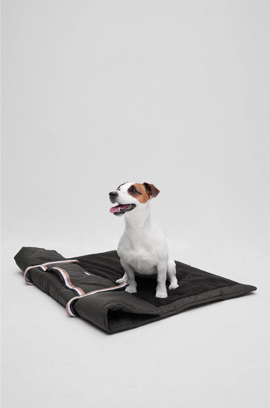 PORTABLE DOG MAT WITH SHERPA LINING
