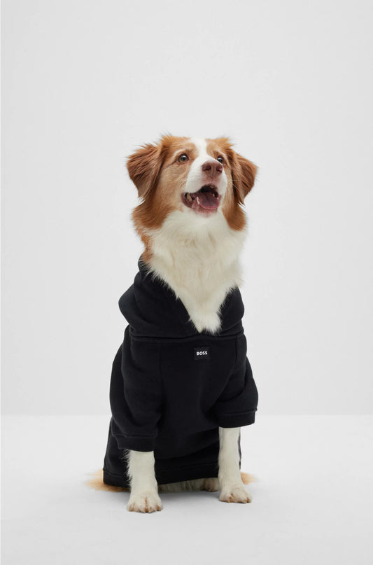 DOG HOODIE IN A COTTON BLEND WITH CONTRAST LOGO