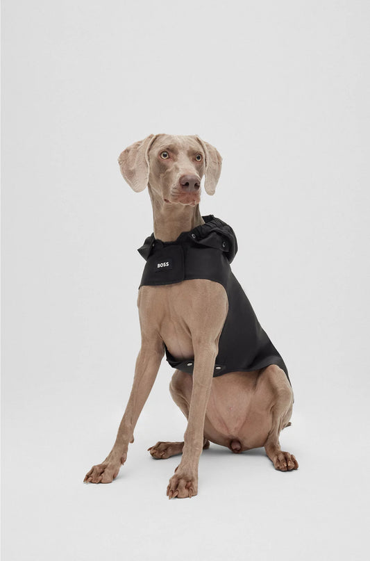 DOG RAINCOAT IN WATERPROOF FABRIC WITH CONTRAST LOGO