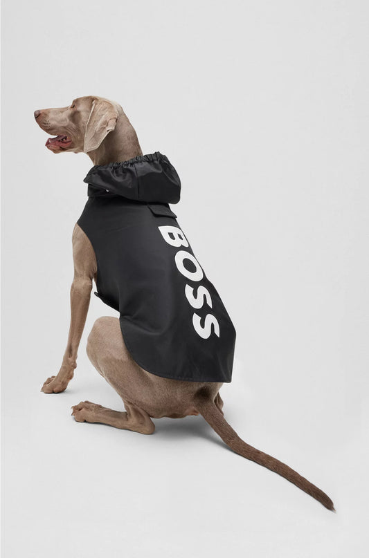 DOG RAINCOAT IN WATERPROOF FABRIC WITH CONTRAST LOGO