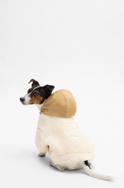 DOG FLEECE JACKET WITH DOUBLE B MONOGRAM