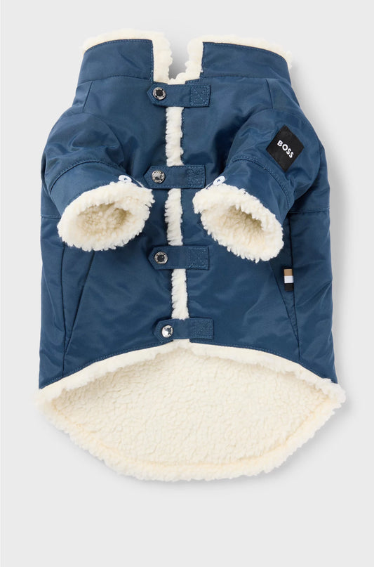 DOG PARKA JACKET WITH CONTRAST LOGO