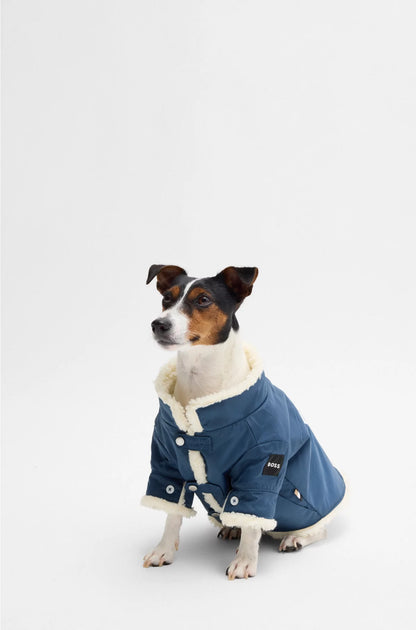 DOG PARKA JACKET WITH CONTRAST LOGO